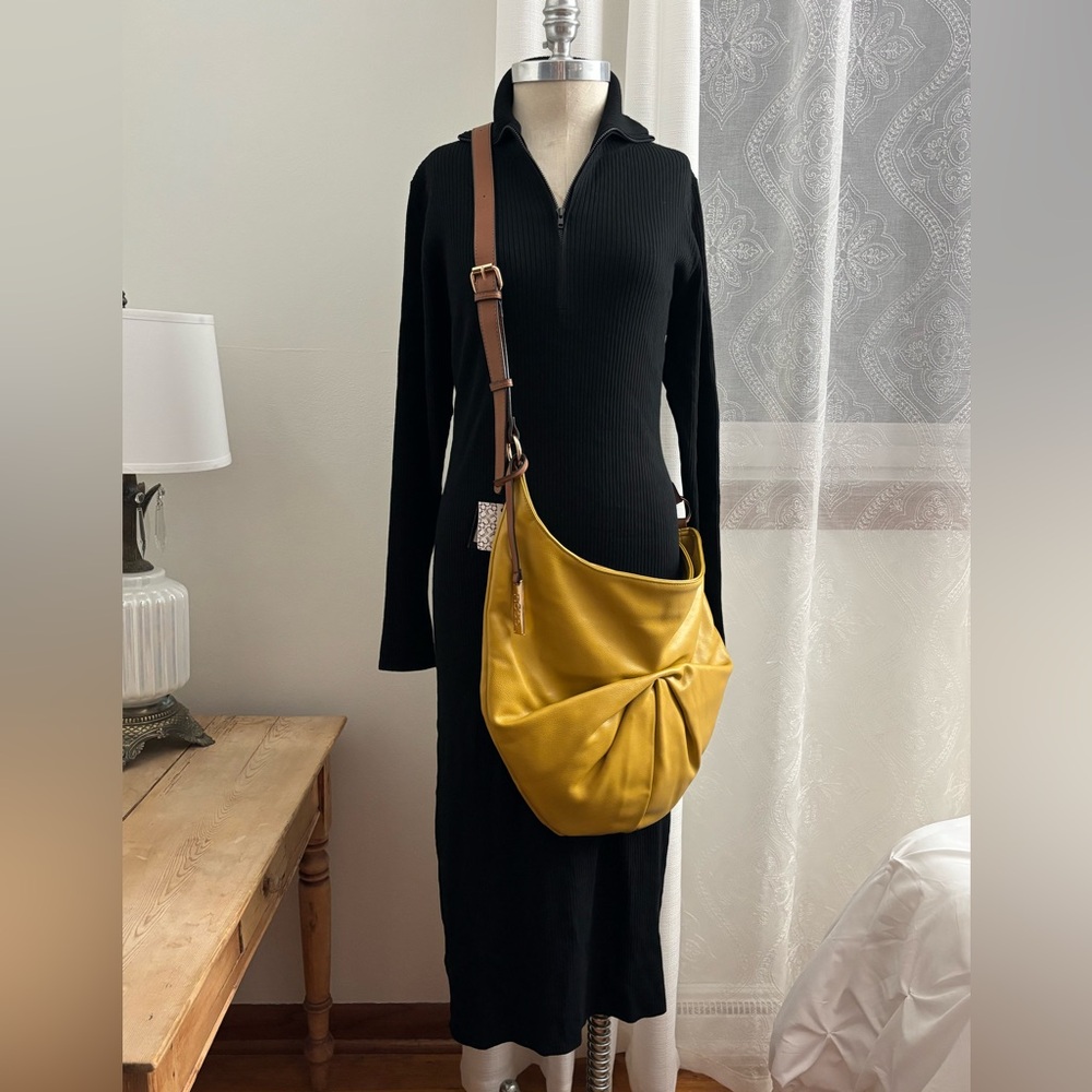 nōbo Bags, (Poland), Gorgeous Yellow Purse w/ Adjustable Strap. 17"w x 13.5" NWT